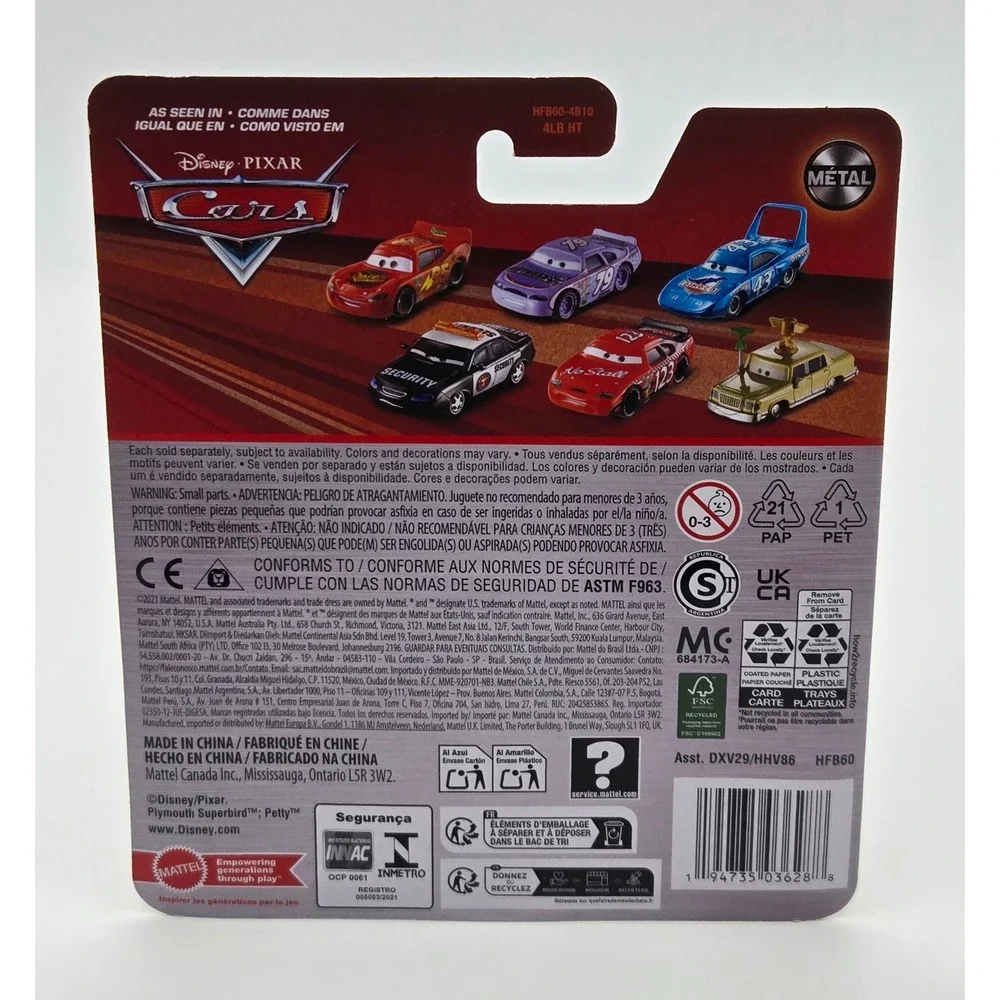 Disney Pixar Cars Dexter Hoover Diecast Kids‎ 1:55 Blue Yellow Official Pickup